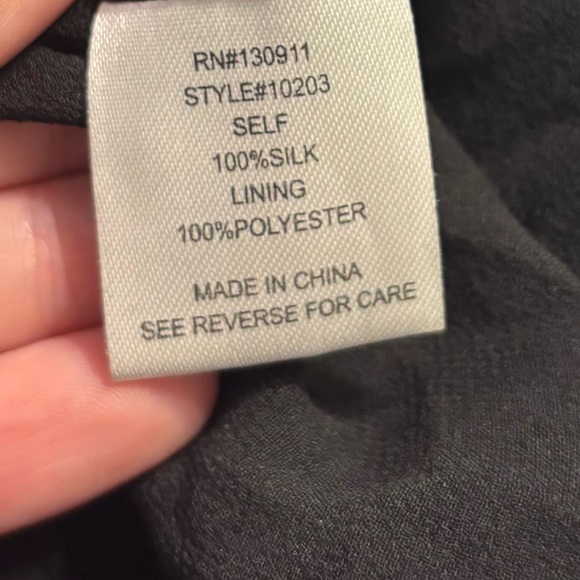 Daniel Rainn‎ Black Silk Lace Button Top Blouse Whimsigoth Small - Picture 8 of 9